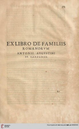 Ex Libro de Familiis romanorum