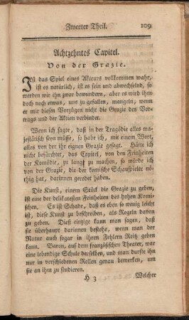 Achtzehntes Capitel. Von der Grazie.