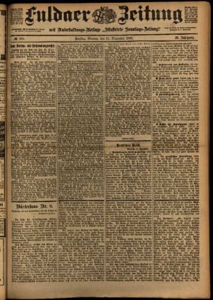 Ausgabe vom Montag, den 11. Dezember 1899.