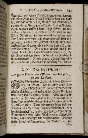 XIX. Wetter-Gebete