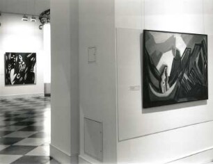 Dresden. Ausstellung "Ernst Wilhelm Nay. 1902-1968" im Georgenbau des Residenzschlosses. Raumaufnahme