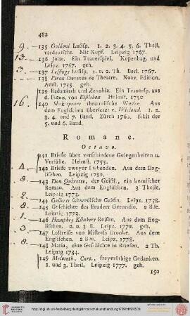 Romane (Nr. 141-154)