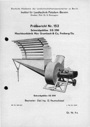 Schneidegebläse SG 250