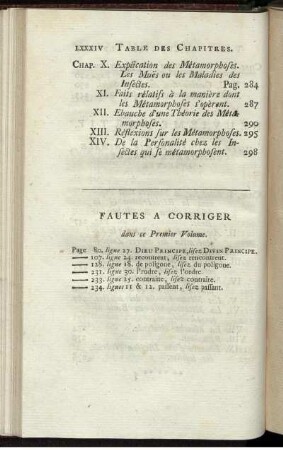 Fautes A Corriger dans ce Premier Volume.