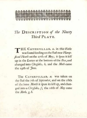 The Description of the Ninety Third Plate