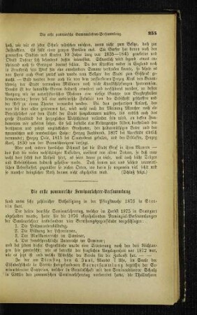¬Die¬ erste pommersche Seminarlehrer-Versammlung