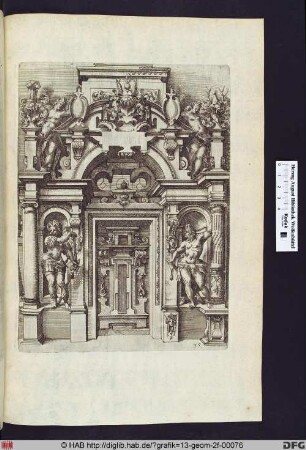 Zierportal mit Mars und Herkules.