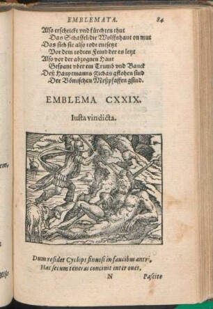 Emblema CXXIX. Iusta vindicta.