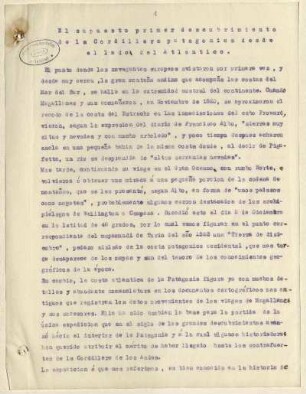 [5]: El supuesto primer descubrimiento de la Cordillera patagonica desde el lado del Atlántico
