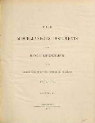 House documents. [455.] 1893/94, Vol. 14 = Congress 53, Sess. 2