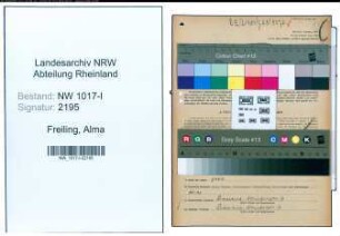 Entnazifizierung Alma Freiling , geb. 09.02.1908 ()
