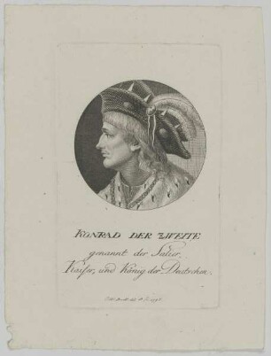 Bildnis des Konrad der Zweite, genannt der Salier