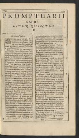 Promptuarii Sacri. Liber Quintus. E