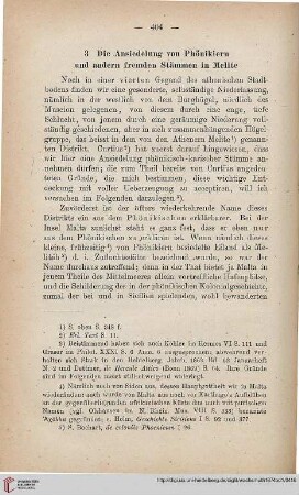 3: Die Ansiedlung von Phönikiern und andern fremden Stämmen in Melite