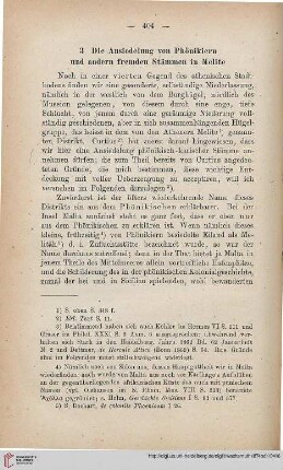 3: Die Ansiedlung von Phönikiern und andern fremden Stämmen in Melite