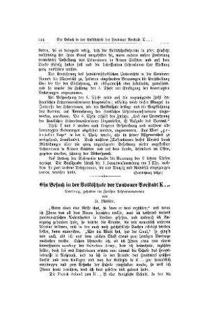 Ein Besuch in der Volksschule der Londoner Vorstadt K... : Vortrag, gehalten im Zerbster Lehrerinnenverein