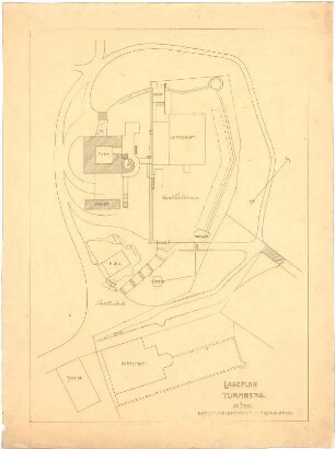Billing, Hermann; Karlsruhe; Turmberg-Gaststätte, Erweiterung - Lageplan
