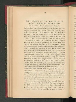 The Humour of the Hebrew Bible and its English Translation.