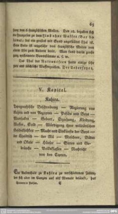 V. Kapitel. Kahira