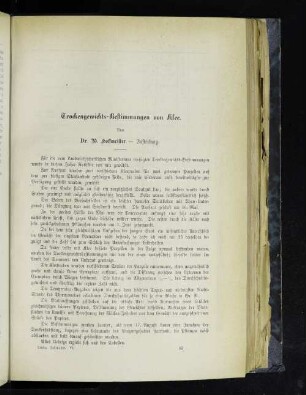 Trockengewichts-Bestimmungen von Klee