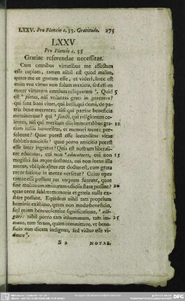 LXXV Pro Plancio c. 33 Gratiae referendae necessitas