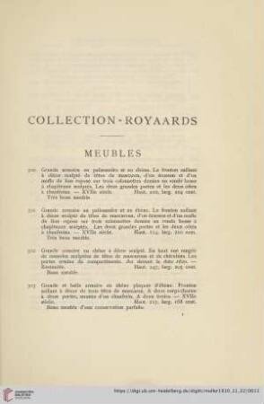 Meubles (No. 300 - 362)