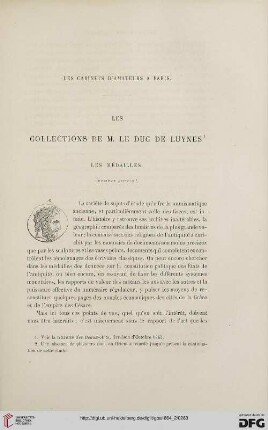 17: Les collections de M. le Duc de Luynes, [2] : les médailles; les cabinets d'amateurs à Paris