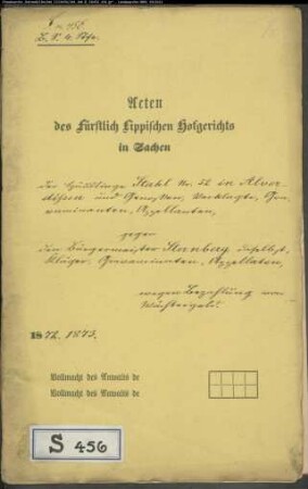 Stahl, Häusling Nr. 52 in Alverdissen u. Gen. gegen Bürgermeister Sternberg in Alverdissen - Bezahlung von Wächtergeld