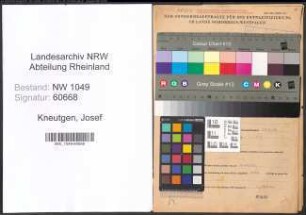 Entnazifizierung Josef Kneutgen , geb. 05.02.1905 (Presser)
