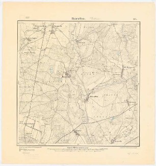 Messtischkarte Basenthin. Zum Projekt gehörend: Hermann Jansen, Siedlungsplan, Gollnow: Planungsunterlage, Messtischkarte, Teilblatt 963 (Basenthin) 1:25000