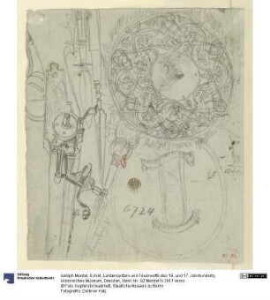 Schild, Lanzenspitzen und Feuerwaffe des 16. und 17. Jahrhunderts, Historisches Museum, Dresden