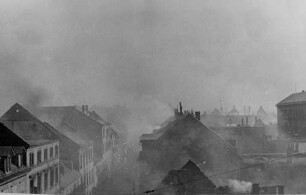 Zerstörungen Zweiter Weltkrieg - Luftangriff auf Karlsruhe am 02./03.09.1942. LS-Revier II. Waldstraße