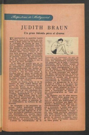 Judith Braun, un gran talento para el drama : Repostería de Hollywood