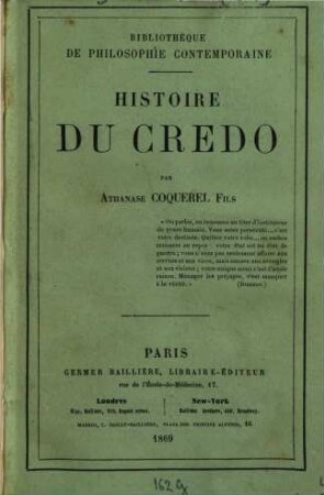 Histoire du Credo