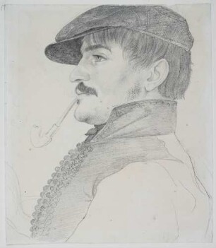 Bildnis des Architekten Kaspar Waldmann im Profil