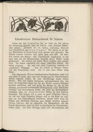 Künstlerischer Bilderschmuck für Schulen