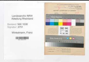 Entnazifizierung Franz Winkelmann , geb. 11.04.1888 (Bahnbeamter)