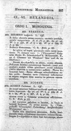 CL. VI. Hexandria