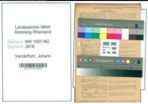 Entnazifizierung Johann Vanderfuhr , geb. 15.09.1905 (Schuhmacher)