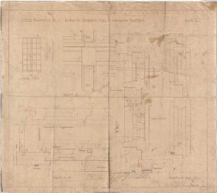 Schneider - Esleben, Paul; Dorsten - Lembeck, Schloss 2; Wasserschloss Lembeck, Wiederherstellung und Umbau zur Trinkerheilanstalt - Fenster (Ansicht; Schnitt)