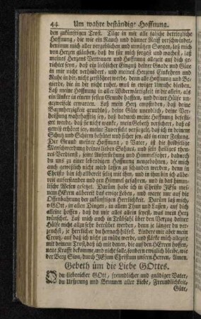 Gebeth üm die Liebe Gottes.
