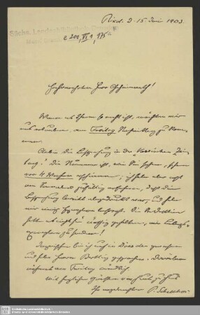 Briefe 175a - 176, 1903