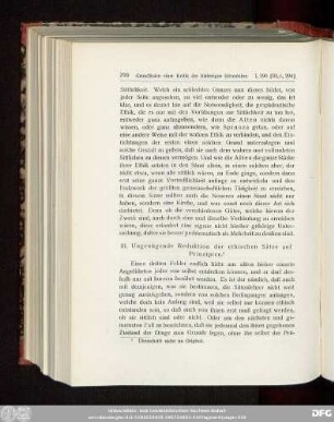 III. Ungenügende Reduktion der ethischen Sätze auf Prinzipien.