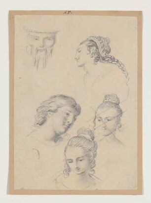 Illustration zu Friedrich Schillers "Turandot", Vorstudien