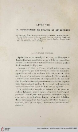 Livre VIII: La renaissance en France et en Espagne