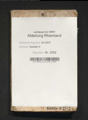 Lagerbuch der Kurmudsgüter im Dingstuhl Kempen