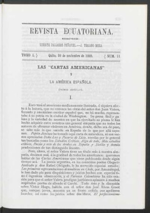 Número 11., Quito, 30 de noviembre de 1889.