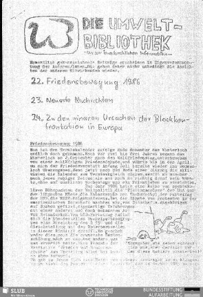 1986,Dez.(22-24): Umweltblaetter : Infoblatt des Friedens- und Umweltkreises Zionsgemeinde