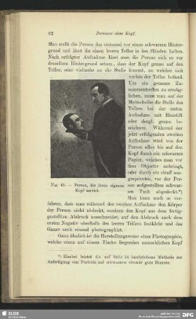 Person, die eigenen Kopf servirt.