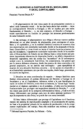 187-200, El Derecho a Castigar en el Socialismo y en el Capitalismo